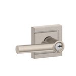 Schlage F51BRW/ULD Broadway Keyed Entry Leverset with Upland Decorative Rosette