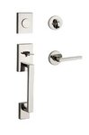 Baldwin FDLAJXSQUCRR Reserve La Jolla Dummy Handleset with Square Lever and Contemporary Round Rosette
