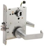 Schlage L9092JELEU 06B RX Electrically Unlocking or Locking Outside Cylinder and Outside Lever Mortise Lock with 06 Lever and B Rose without Full Size Interchangeable Core & RX Switch