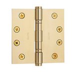 Baldwin 1041.INRP Estate 4 Inch x 4 Inch Solid Brass Ball Bearing Non-Removable Pin Full Mortise Hinge with Square Corners (Sold Each)