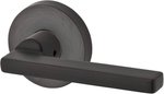 Baldwin HD.SQU.L.CRR Reserve Square Single Dummy Left Handed Lever with Contemporary Round Rosette