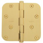 Baldwin 1140.I Estate 4 Inch x 4 Inch Solid Brass Full Mortise Hinge with 5/8 Inch Radius Corners (Sold Each)