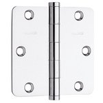 Baldwin 1435.I Estate 3.5 Inch x 3.5 Inch Solid Brass Full Mortise Hinge with 1/4 Inch Radius Corners (Sold Each)