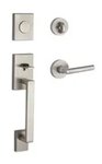 Baldwin FDLAJXTUBCRR Reserve La Jolla Dummy Handleset with Tube Lever and Contemporary Round Rosette