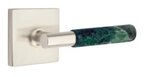 Emtek T-Bar Green Marble 5050 SD Select Brass Single Dummy Lever with Square Rosette for Right Handed Doors product