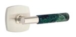 Emtek T-Bar Green Marble 5306 SD Select Brass Single Dummy Lever with Urban Modern Rosette for Left Handed Doors product