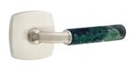 Emtek R-Bar Green Marble 5306 SD Select Brass Single Dummy Lever with Urban Modern Rosette for Right Handed Doors product