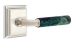 Emtek R-Bar Green Marble 8161 Select Brass Passage Leverset with Wilshire Rosette for Right Handed Doors product