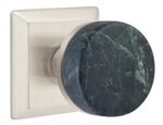 Emtek Green Marble 8131 Select Brass Passage Knobset with Quincy Rosette