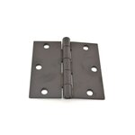 Hager 1741 3-1/2" x 3-1/2" Steel Square Corner Full Mortise Plain Bearing Residential Hinge (Sold Each)