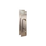 Trimco 18353710CU 4 Inch x 16 Inch Push Pull Plate Combo with 6 Inch Center to Center Ultimate Restroom Pull Healthy Hardware Steralloy Finish