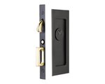 Emtek 2113 Modern Rectangular Keyed Pocket Door Mortise Lock for 2-1/8&quot; Thick Doors