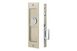 Emtek 2123 Sandcast Bronze Rustic Modern Keyed Pocket Door Mortise Lock for 1-3/8&quot; Thick Doors