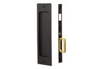 Emtek 2126 Sandcast Bronze Rustic Modern Dummy Pocket Door Mortise Lock for 1-1/2&quot; Thick Doors