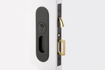Emtek 2163 Narrow Oval Keyed Pocket Door Mortise Lock