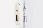 Emtek 2165 Narrow Oval Privacy Pocket Door Mortise Lock for 1-5/8" Thick Doors