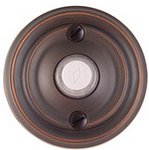 Emtek 2400 Brass Doorbell Button with Regular Rosette