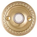 Emtek 2401 Brass Doorbell Button with Rope Rosette
