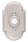 Emtek 2408 Brass Doorbell Button with #8 Rosette