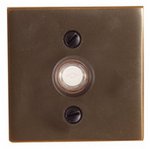 Emtek 2459 Brass Doorbell Button with Square Rosette