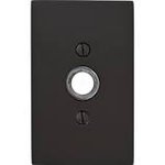 Emtek 2463 Brass Doorbell Button with Modern Rectangular Rosette