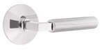 Emtek L-Square Straight Knurled 5057 SD Select Brass Single Dummy Lever with Modern Rosette for Right Handed Doors product
