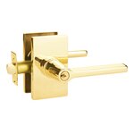 Emtek Helios 5123 Keyed Entry Leverset with Modern Rectangular Rosette for Right Handed Doors