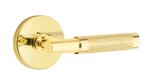 Emtek T-Bar Knurled 5059 SD Select Brass Single Dummy Lever with Disk Rosette for Right Handed Doors product