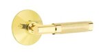 Emtek T-Bar Knurled 5057 SD Select Brass Single Dummy Lever with Modern Rosette for Left Handed Doors product
