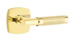 Emtek T-Bar Knurled 5316 Select Brass Passage Leverset with Urban Modern Rosette for Left Handed Doors product