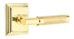 Emtek T-Bar Knurled 8561 SD Select Brass Single Dummy Lever with Wilshire Rosette for Right Handed Doors product