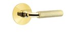 Emtek R-Bar Straight Knurled 5057 SD Select Brass Single Dummy Lever with Modern Rosette for Right Handed Doors product