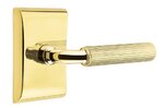 Emtek R-Bar Straight Knurled 5051 SD Select Brass Single Dummy Lever with Neos Rosette for Left Handed Doors product