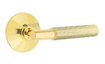 Emtek T-Bar Straight Knurled 5057 SD Select Brass Single Dummy Lever with Modern Rosette for Left Handed Doors product