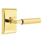 Emtek L-Square Faceted 5051 SD Select Brass Single Dummy Lever with Neos Rosette for Right Handed Doors product