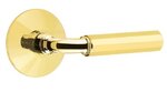 Emtek R-Bar Faceted 5057 SD Select Brass Single Dummy Lever with Modern Rosette for Right Handed Doors product