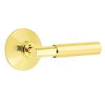 Emtek T-Bar Faceted 5057 SD Select Brass Single Dummy Lever with Modern Rosette for Left Handed Doors product
