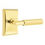 Emtek T-Bar Faceted 5051 Select Brass Full Dummy Leverset with Neos Rosette product