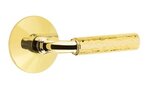 Emtek R-Bar Hammered 5057 SD Select Brass Single Dummy Lever with Modern Rosette for Right Handed Doors product