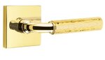 Emtek R-Bar Hammered 5050 Select Brass Full Dummy Leverset with Square Rosette product