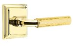 Emtek R-Bar Hammered 8561 Select Brass Full Dummy Leverset with Wilshire Rosette product