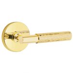 Emtek T-Bar Hammered 5059 SD Select Brass Single Dummy Lever with Disk Rosette for Right Handed Doors product