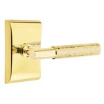 Emtek T-Bar Hammered 5111 Select Brass Passage Leverset with Neos Rosette for Right Handed Doors product