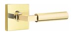 Emtek L-Square Smooth 5110 Select Brass Passage Leverset with Square Rosette for Right Handed Doors product