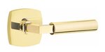 Emtek L-Square Smooth 5306 Select Brass Full Dummy Leverset with Urban Modern Rosette product