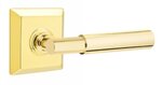 Emtek T-Bar Smooth 8531 SD Select Brass Single Dummy Lever with Quincy Rosette for Left Handed Doors product