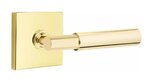 Emtek T-Bar Smooth 5110 Select Brass Passage Leverset with Square Rosette for Right Handed Doors product