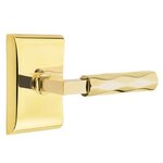 Emtek L-Square Tribeca 5211 Select Brass Privacy Leverset with Neos Rosette for Left Handed Doors product