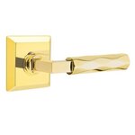 Emtek L-Square Tribeca 8231 Select Brass Privacy Leverset with Quincy Rosette for Left Handed Doors product