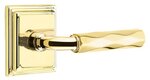 Emtek R-Bar Tribeca 8161 Select Brass Passage Leverset with Wilshire Rosette for Right Handed Doors